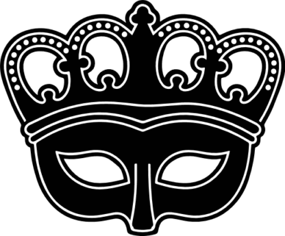 Carnival Mask Free SVG File for Members - mardi gras mask silhouette, clipart image