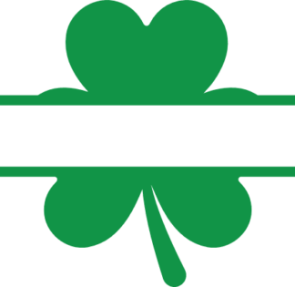 Shamrock split text frame Free SVG File for Members - Customized St. Patrick’s Day design