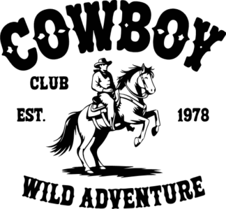 Cowboy Wild Adventure Club, Western SVG Design for tshirt - Free SVG File for Members