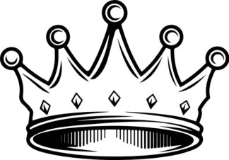 Hand drawn crown outline Free SVG File for Members - king crown clipart image