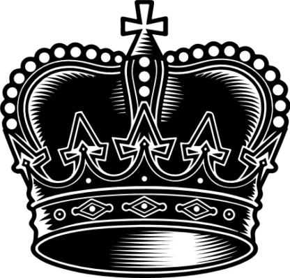 Royal Crown silhouette Free SVG File - crown clipart image