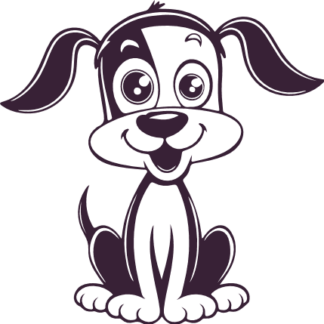 Adorable puppy sitting Free SVG File for Members - dog clipart image