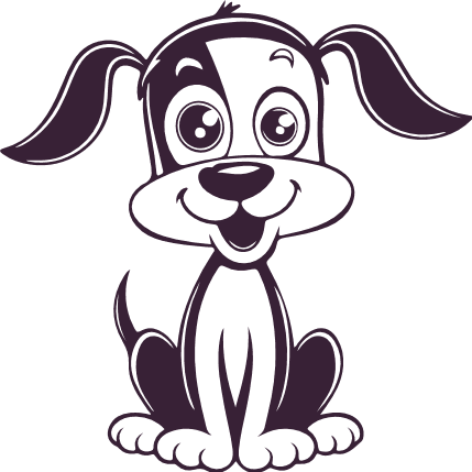 Adorable puppy sitting Free SVG File for Members - dog clipart image