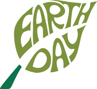 Earth day Free SVG File – leaf shaped design, wall sticker