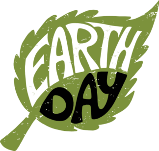 Earth day leaf distressed design Free SVG File – decorative wall sticker
