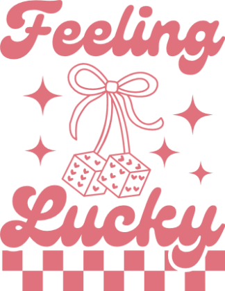 Feeling Lucky Free SVG File for Members - Funny Casino Gaming Tshirt Design