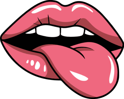 Playful Tongue Out Lips Free SVG File for Members - Sassy Lips clipart image