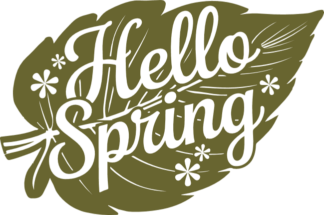 Hello Spring leaf Free SVG File for Members – Floral tote bag design