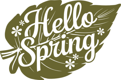 Hello Spring leaf Free SVG File for Members – Floral tote bag design