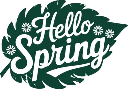 Hello Spring sign Free SVG File for Members – Leafy wall decor