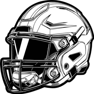 American football helmet side view silhouette - free svg file for members, clipart image