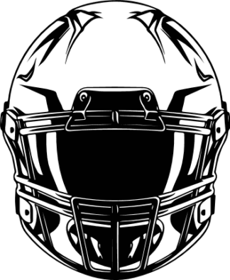 Detailed American football helmet free svg file for members, sports clipart image