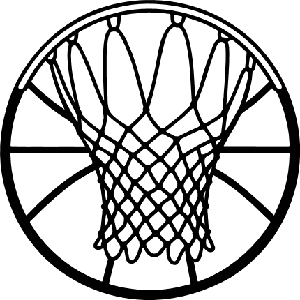 Basketball Rim and Net Free SVG File for Members - basketball hoop clipart image