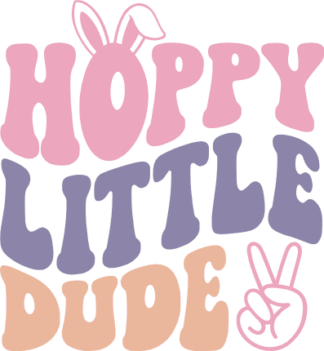 Hoppy Little Dude Free SVG File for Members - Funny Easter Baby Onesie Design