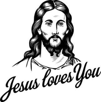 Religious SVG design for tshirt, Jesus Loves You - Free SVG File for Members