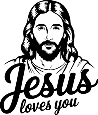 Jesus Loves You, Religious SVG design for tshirt - Free SVG File for Members