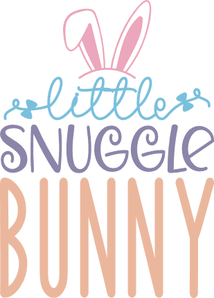 Little Snuggle Bunny Free SVG File for Members - Adorable Easter Baby Onesie Design
