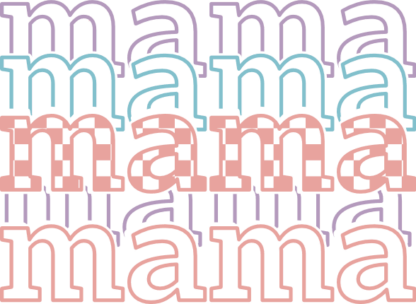 Mama, echo stacked text Free SVG File for Members – mother’s day gift