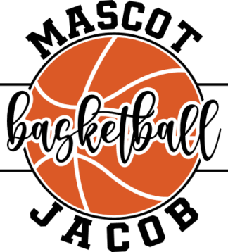 Basketball Mascot Free SVG File for Members - Customized Basketball Team Tshirt Design