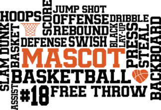 Mascot Basketball, hoops, slam dunk Free SVG File for Members - Basketball Fan Hoodie Design