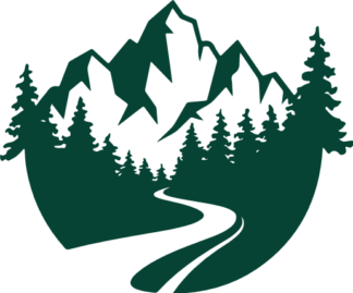 Mountain and forest landscape Free SVG File for Members - Nature wall sticker
