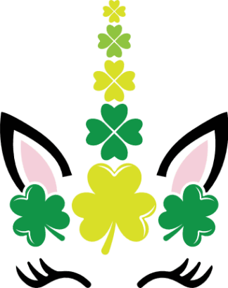 Lucky Clover Unicorn Free SVG File for Members - Patrick's Day Tshirt Design