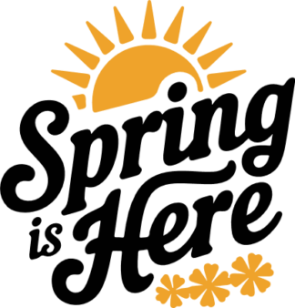 Spring Is Here Free SVG File for Members – Floral tshirt design with sun