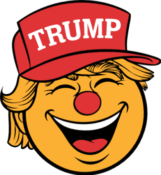 Funny Donald Trump Cartoon Face with cap Free SVG File for Members - Political sticker