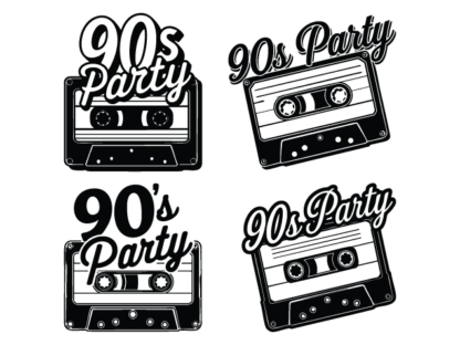 90s Party, Cassette Tape Free SVG File Bundle for Members – funny birthday tshirt design