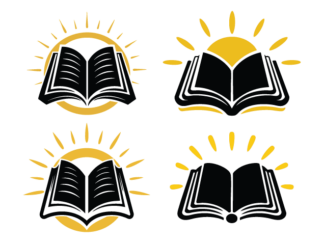 Book with Sun Beam Free SVG File Bundle for Members – Reading Clipart