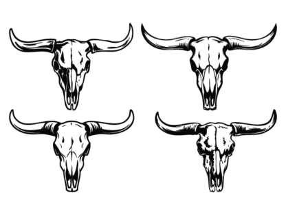Cow Skull Clipart Free SVG File bundle for Members - Western sticker, Farmhouse decor