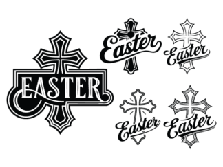 Easter sign, Christian cross Free SVG File Bundle for Members – tshirt design