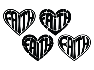 Faith heart Free SVG File bundle for Members – Inspirational hoodie design