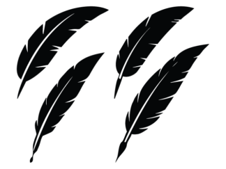 Feathers silhouette Free SVG File Bundle – Feather Clipart