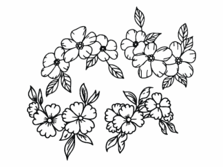 Decorative Floral Corner Free SVG File Bundle for Members – Flowers Clipart