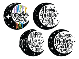 Happy Mother’s Earth Day, moon Free SVG File bundle for Members - decorative wall sticker