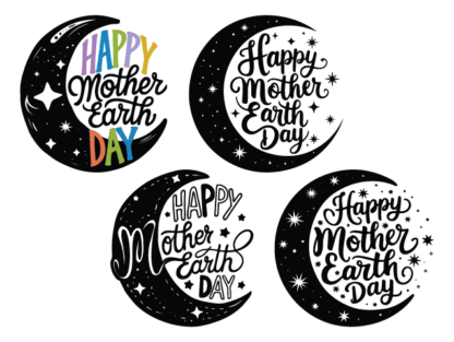 Happy Mother’s Earth Day, moon Free SVG File bundle for Members - decorative wall sticker