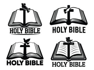 Holy Bible with Cross and Dove Free SVG File Bundle for Members – Christians design