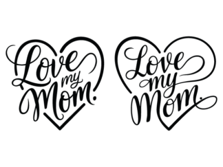 Love My Mom heart Free SVG File for Members – Mother’s Day gift