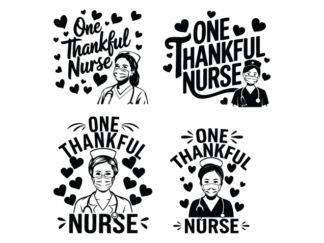 One Thankful Nurse Free SVG File Bundle for Members – nurse day tshirt design