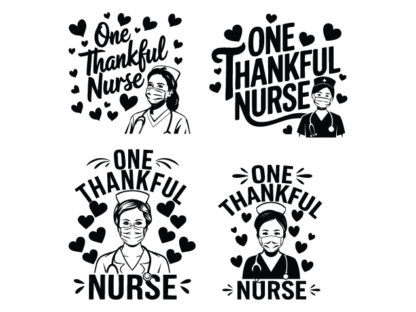 One Thankful Nurse Free SVG File Bundle for Members – nurse day tshirt design