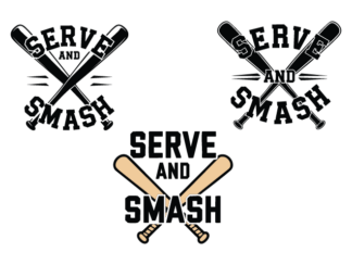 Serve and Smash, Baseball bats Free SVG File Bundle for Members – tshirt design