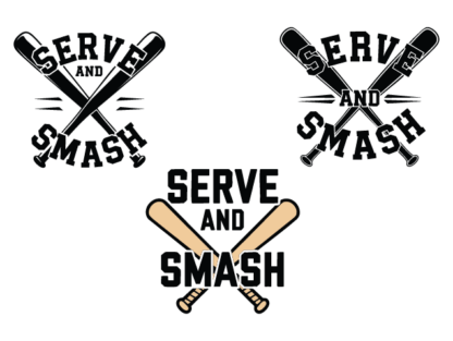 Serve and Smash, Baseball bats Free SVG File Bundle for Members – tshirt design