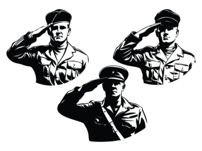 Soldier Saluting Free SVG File Bundle for Members – Patriotic Military clipart