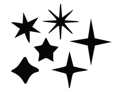 Shining Stars silhouette Free SVG File Bundle - Decorative Celestial clipart