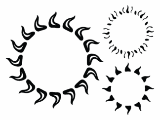 Sunburst Monogram Frame Free SVG File Bundle for Members – Sun Rays Clipart