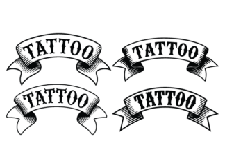 Tattoo banner Free SVG File Bundle for Members – wall sign