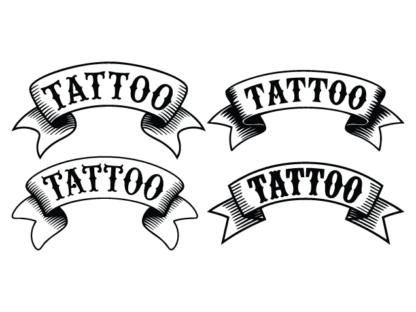 Tattoo banner Free SVG File Bundle for Members – wall sign