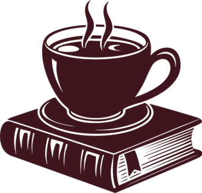Coffee cup on book Free SVG File for Members – Cozy Reading Lover sticker