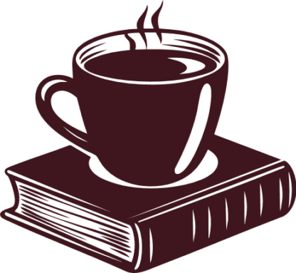Book with Coffee Cup Free SVG File for Members – Cozy Reading Lover sticker